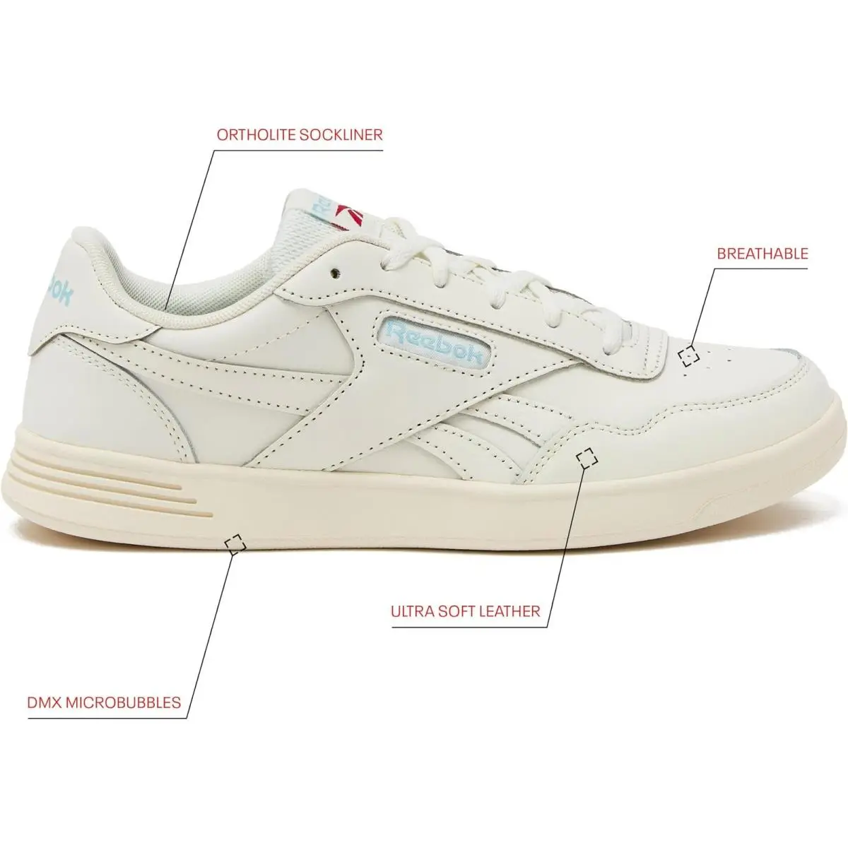 Reebok shoes - Chalk/Blue Pearl/Vector Red (UPC: 0195747853511) 1