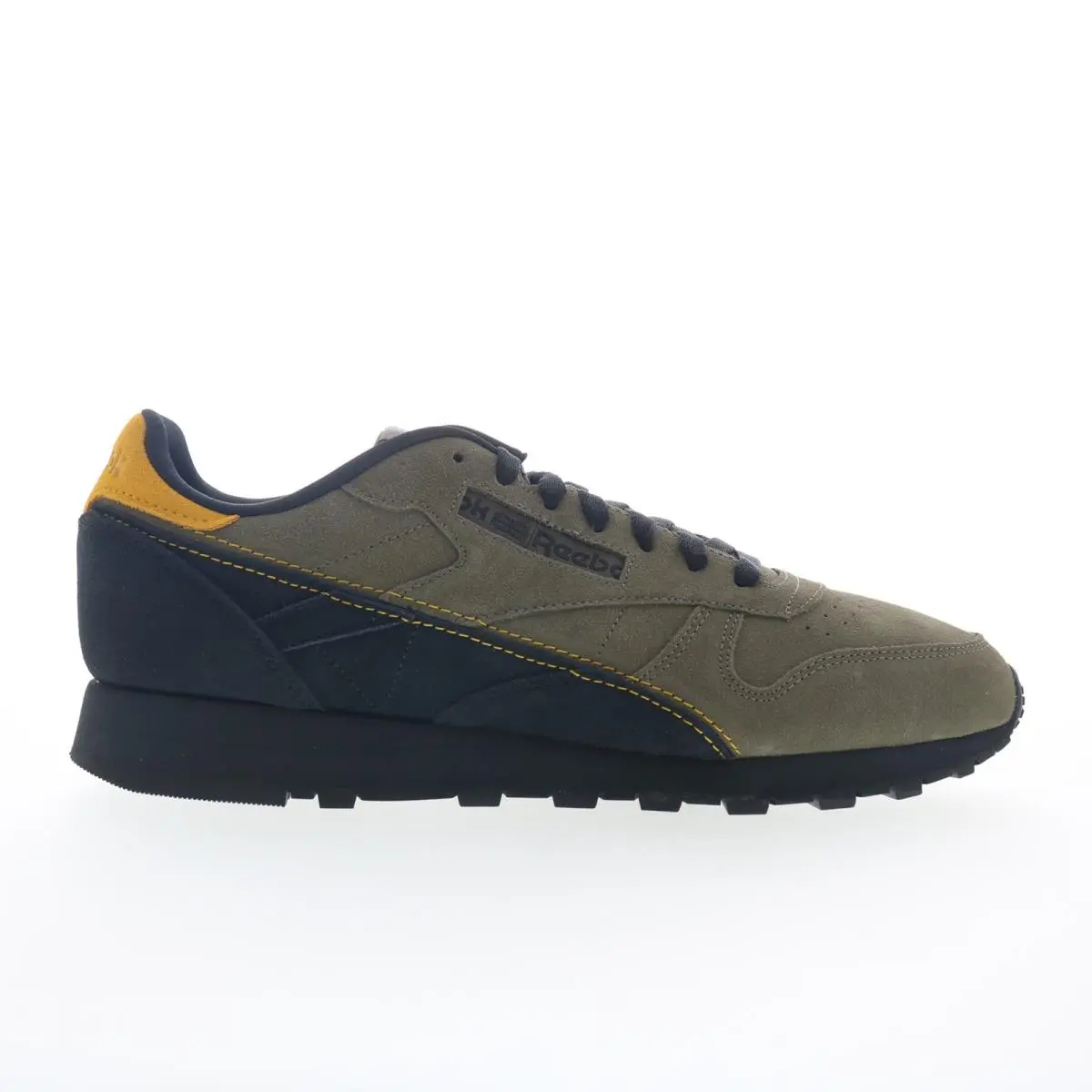 Reebok Classic Leather Mens Green Suede Lace Up Lifestyle Sneakers Shoes 12