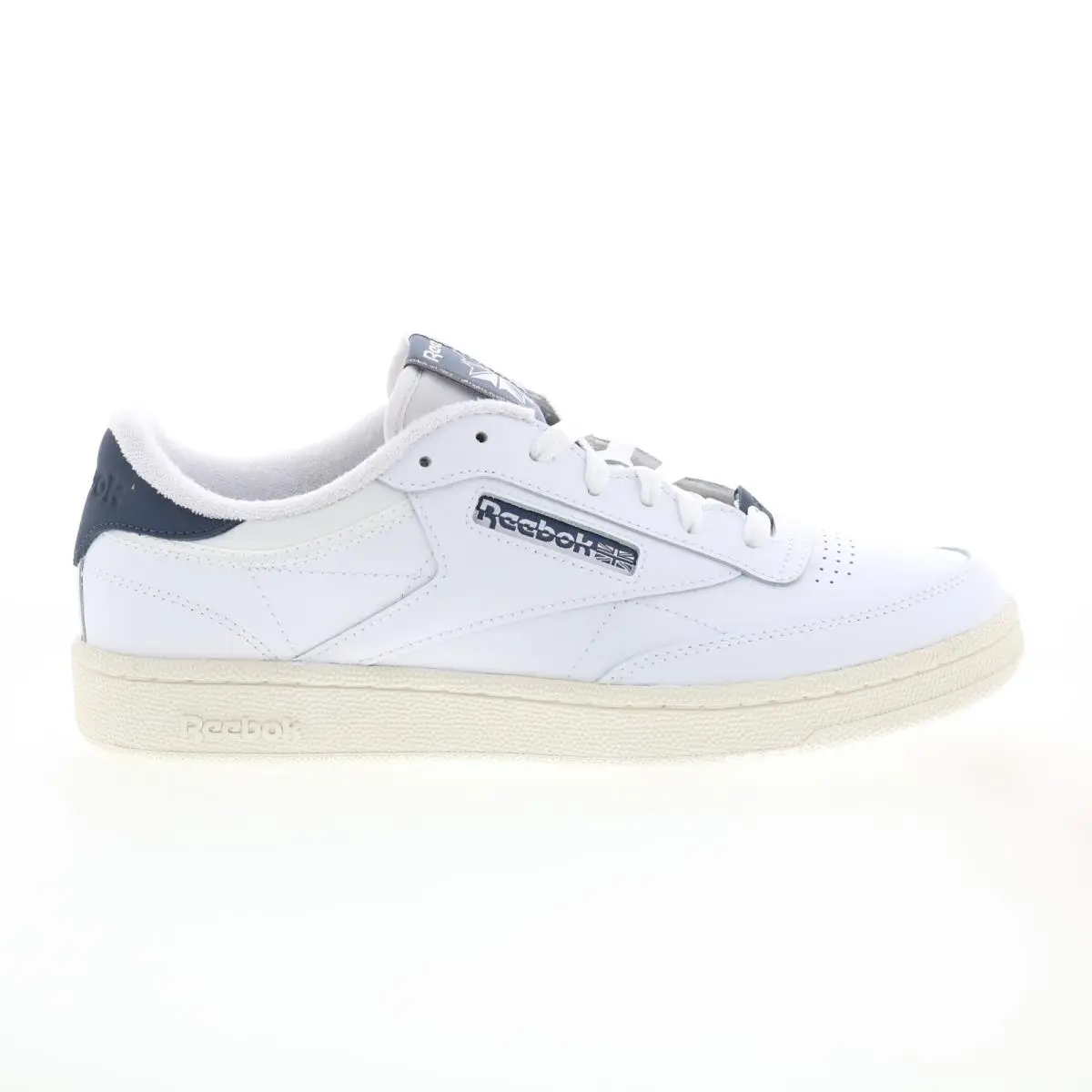 Reebok Club C 85 Mens White Leather Lace Up Lifestyle Sneakers Shoes 11.5