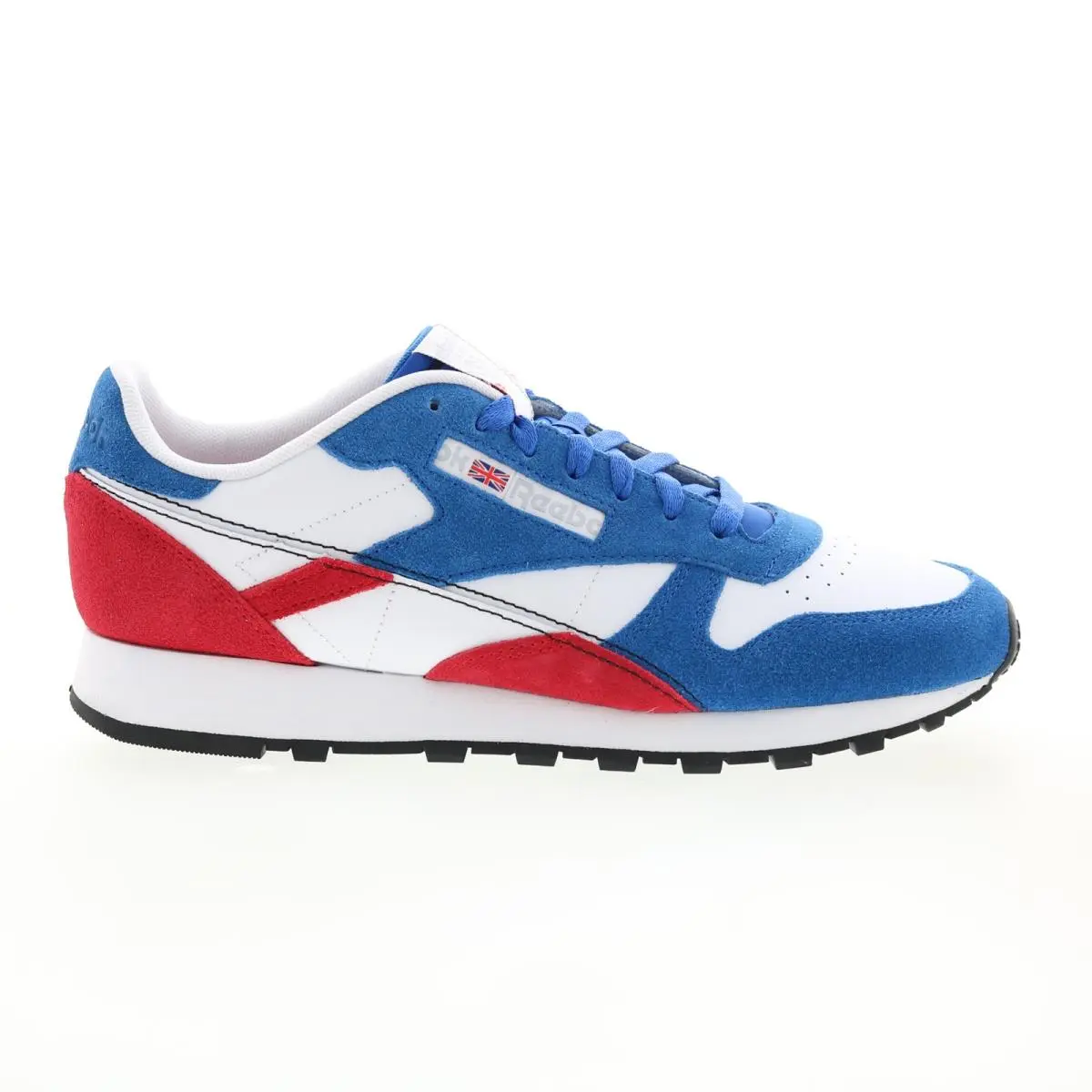 Reebok Classic Leather Mens Blue Suede Lace Up Lifestyle Sneakers Shoes 11.5
