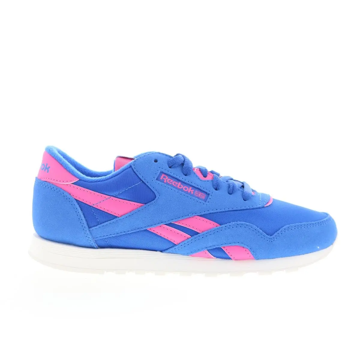 Reebok Classic Nylon Womens Blue Suede Lace Up Lifestyle Sneakers Shoes 9