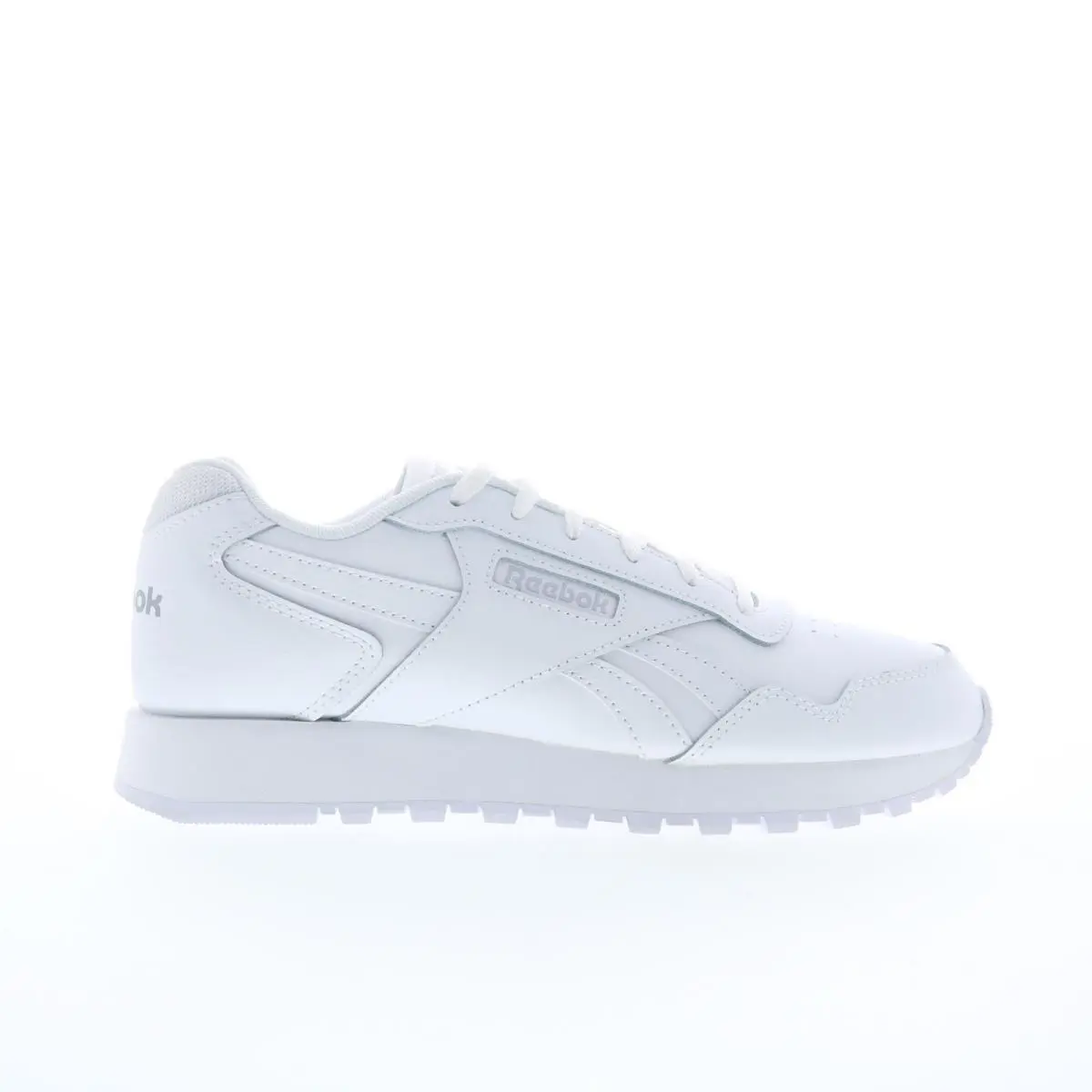 Reebok Glide Womens White Leather Lace Up Lifestyle Sneakers Shoes 9.5