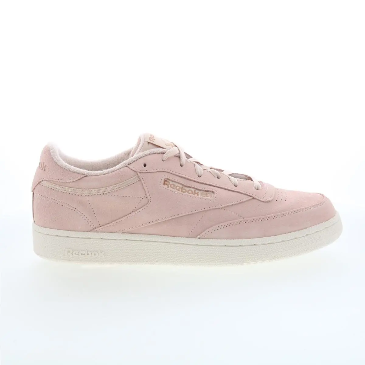 Reebok Club C 85 Mens Pink Suede Lace Up Lifestyle Sneakers Shoes 13