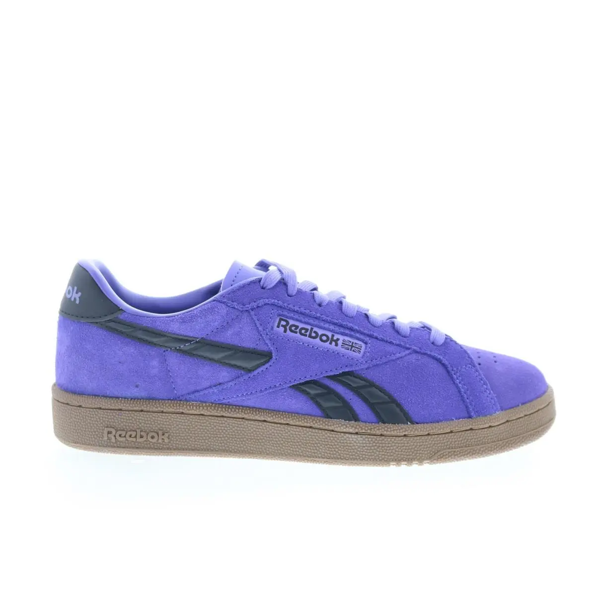 Reebok Club C Grounds UK Mens Purple Suede Lace Up Lifestyle Sneakers Shoes 12