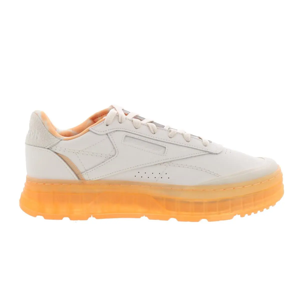 Reebok Club C Double Geo Womens Beige Leather Lifestyle Sneakers Shoes 11