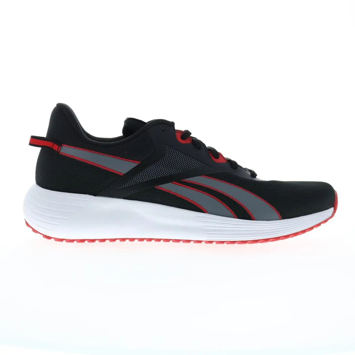 Reebok Lite Plus 3 Mens Black Canvas Lace Up Athletic Running Shoes 13