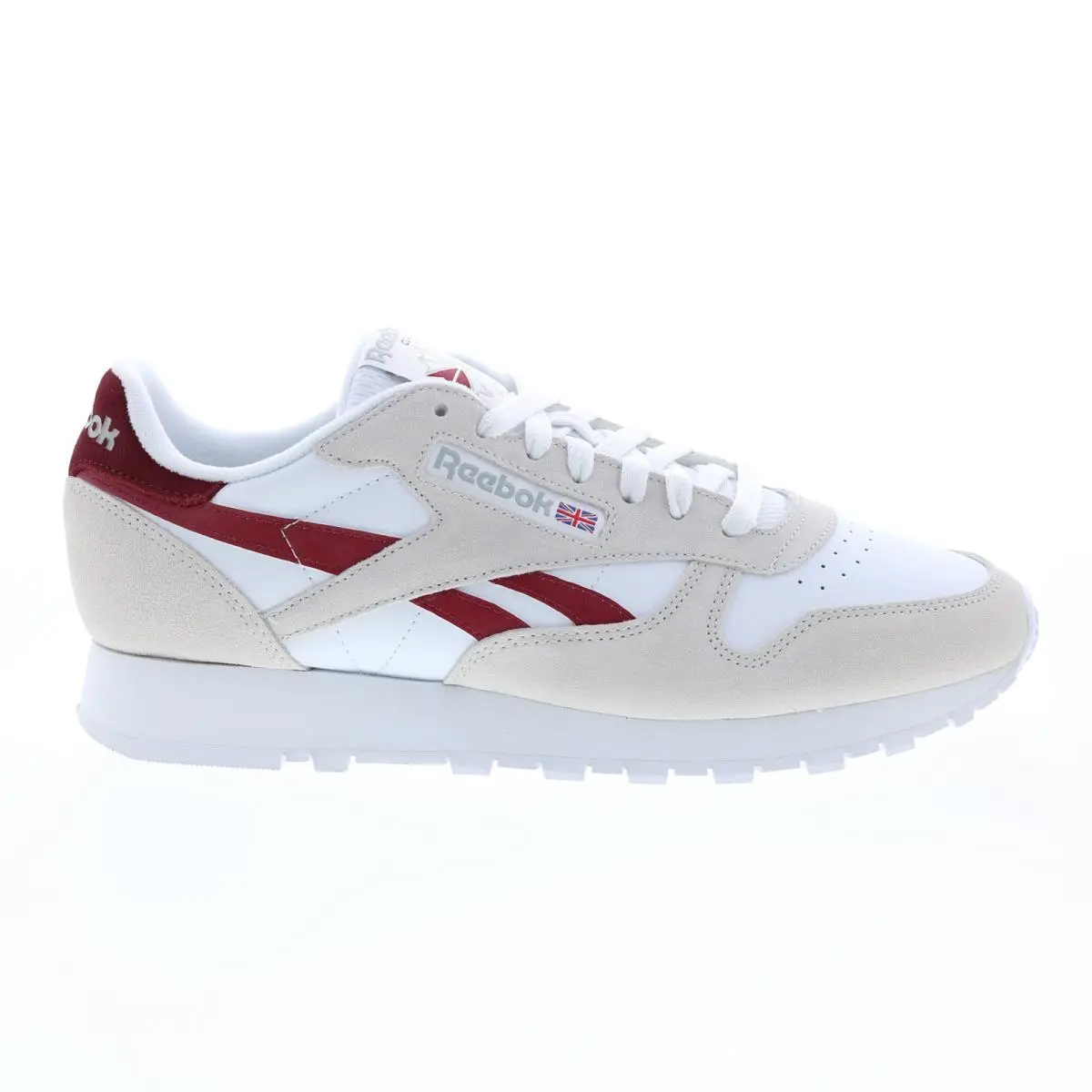 Reebok Classic Leather Mens White Suede Lace Up Lifestyle Sneakers Shoes 12.5