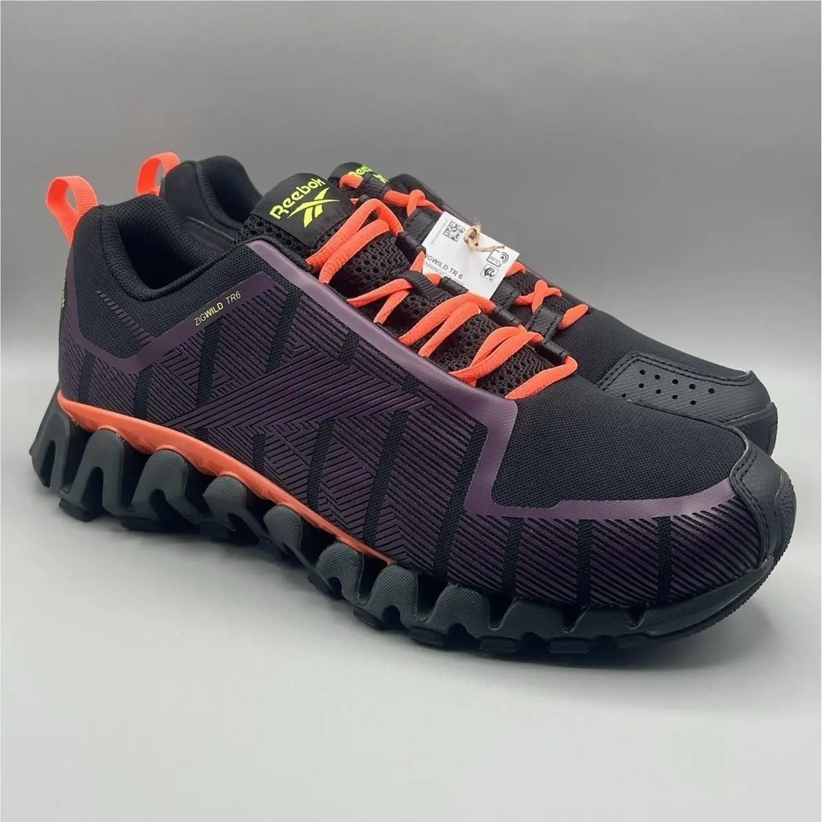 Reebok Zigwild TR6 Black Purple Coral Running Shoes - Men`s Size 11.5