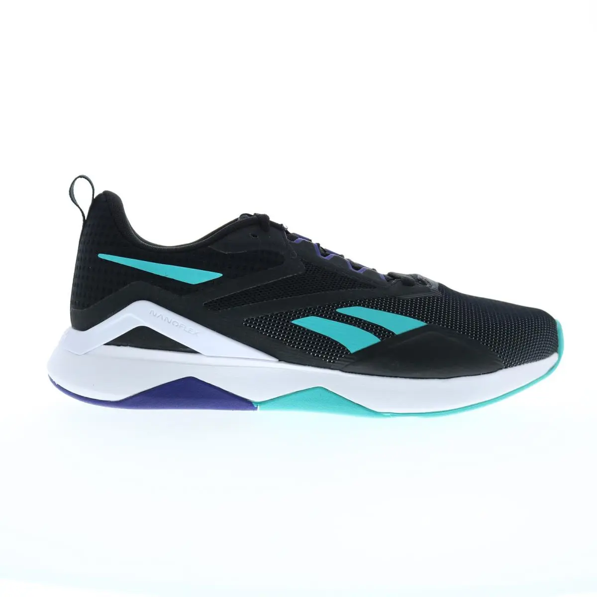 Reebok Nanoflex TR 2.0 Mens Black Mesh Lace Up Athletic Cross Training Shoes 13