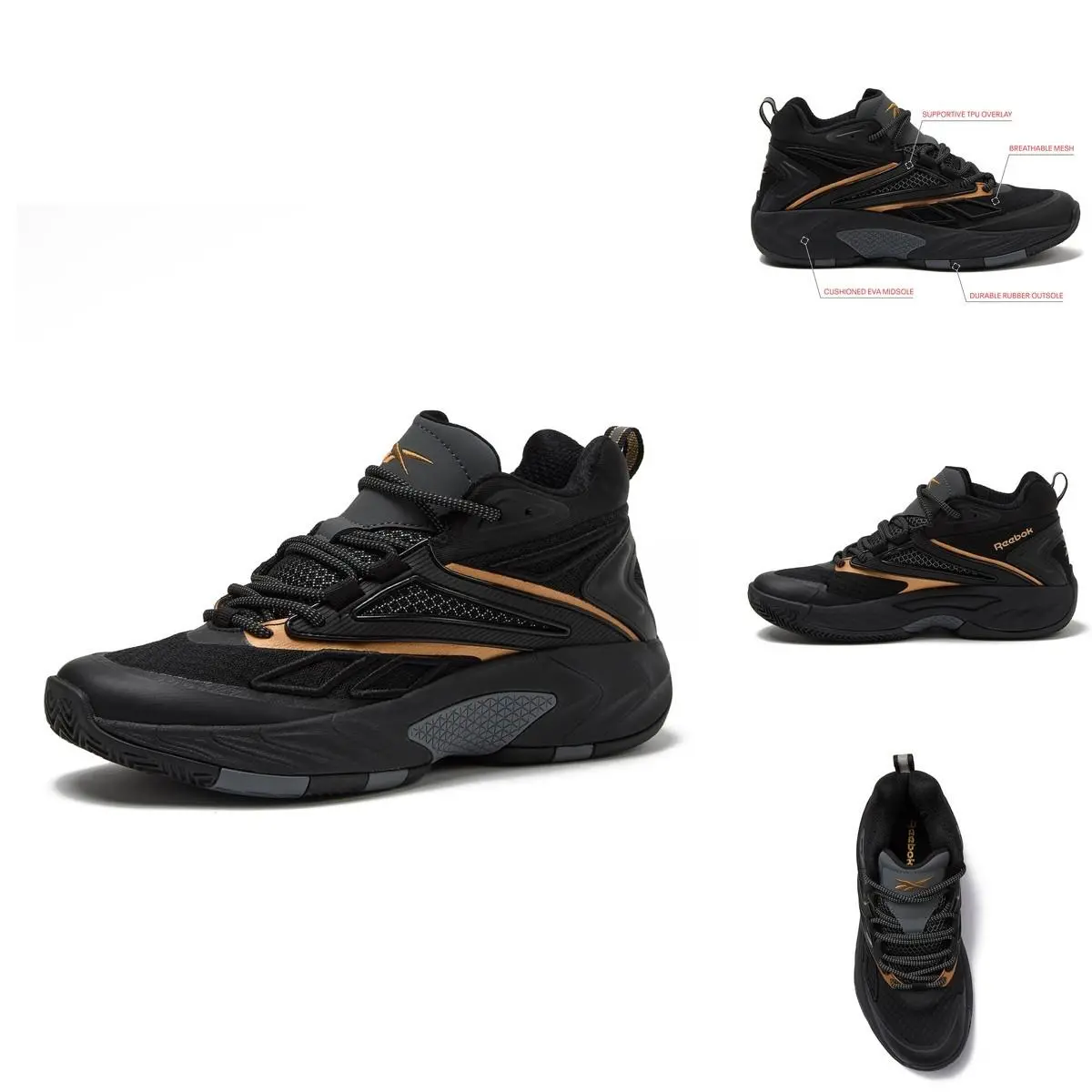 Reebok Zone Breaker High Top Sneakers Court Sport Basketball Shoes Women
