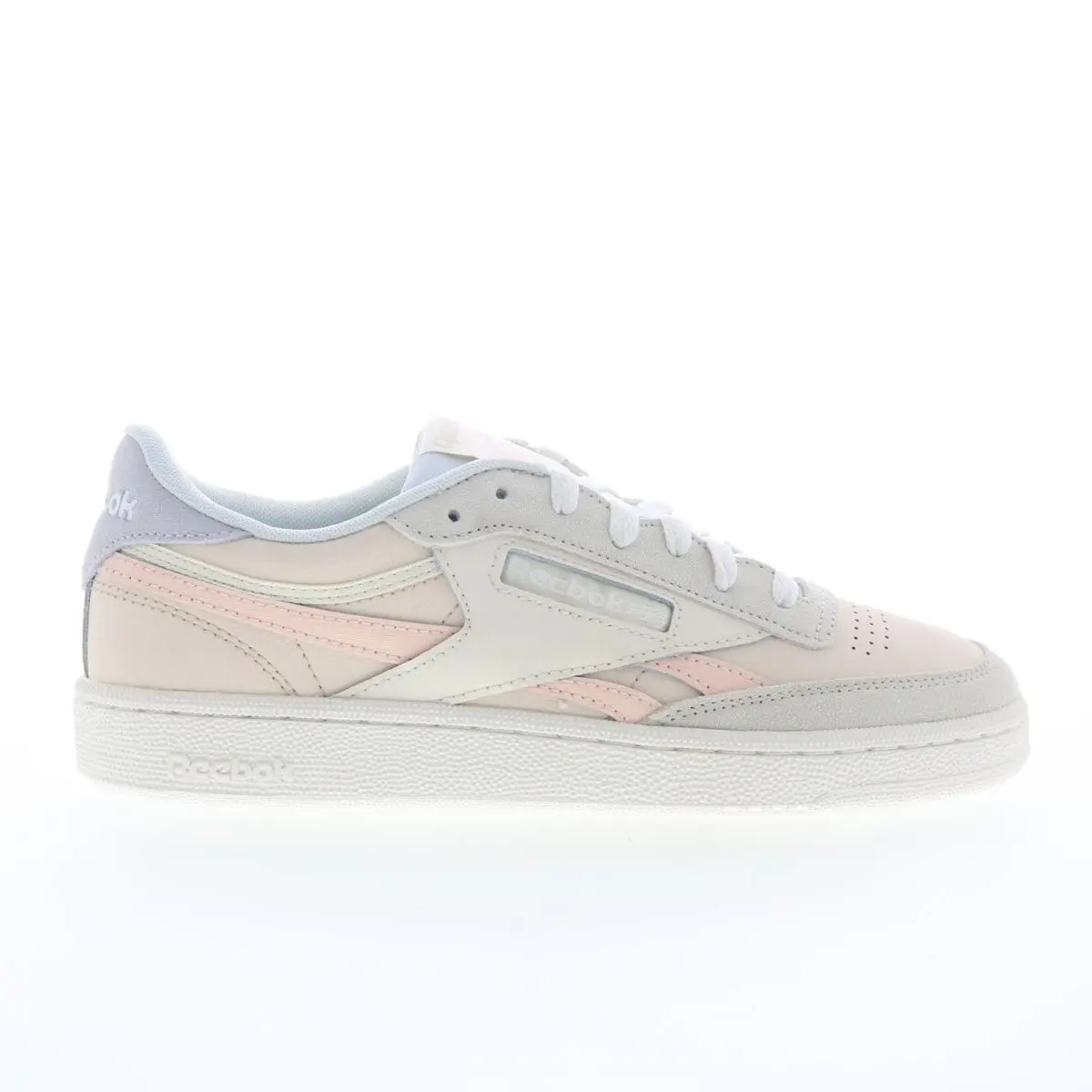 Reebok Club C Revenge Womens Beige Leather Lace Up Lifestyle Sneakers Shoes 9