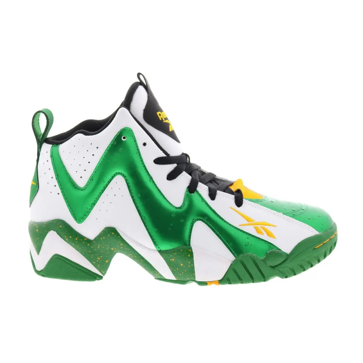 Reebok Hurrikaze II Mens Green Leather Lace Up Lifestyle Sneakers Shoes 12