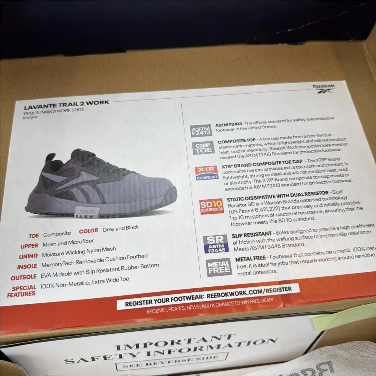 Reebok shoes - Reebok Lavante Trail - Lavante Trail - Gray, Manufacturer: Pure Grey 6/Core Black/Pure Grey 5 7