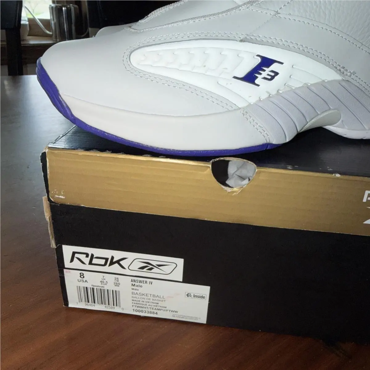 Reebok shoes - Reebok Answer 4 - Answer - 100033884 - White 4