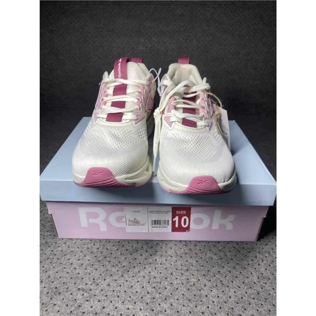 Reebok Soleus Running Sneakers Women’s Size 10 Cream /pink /gold