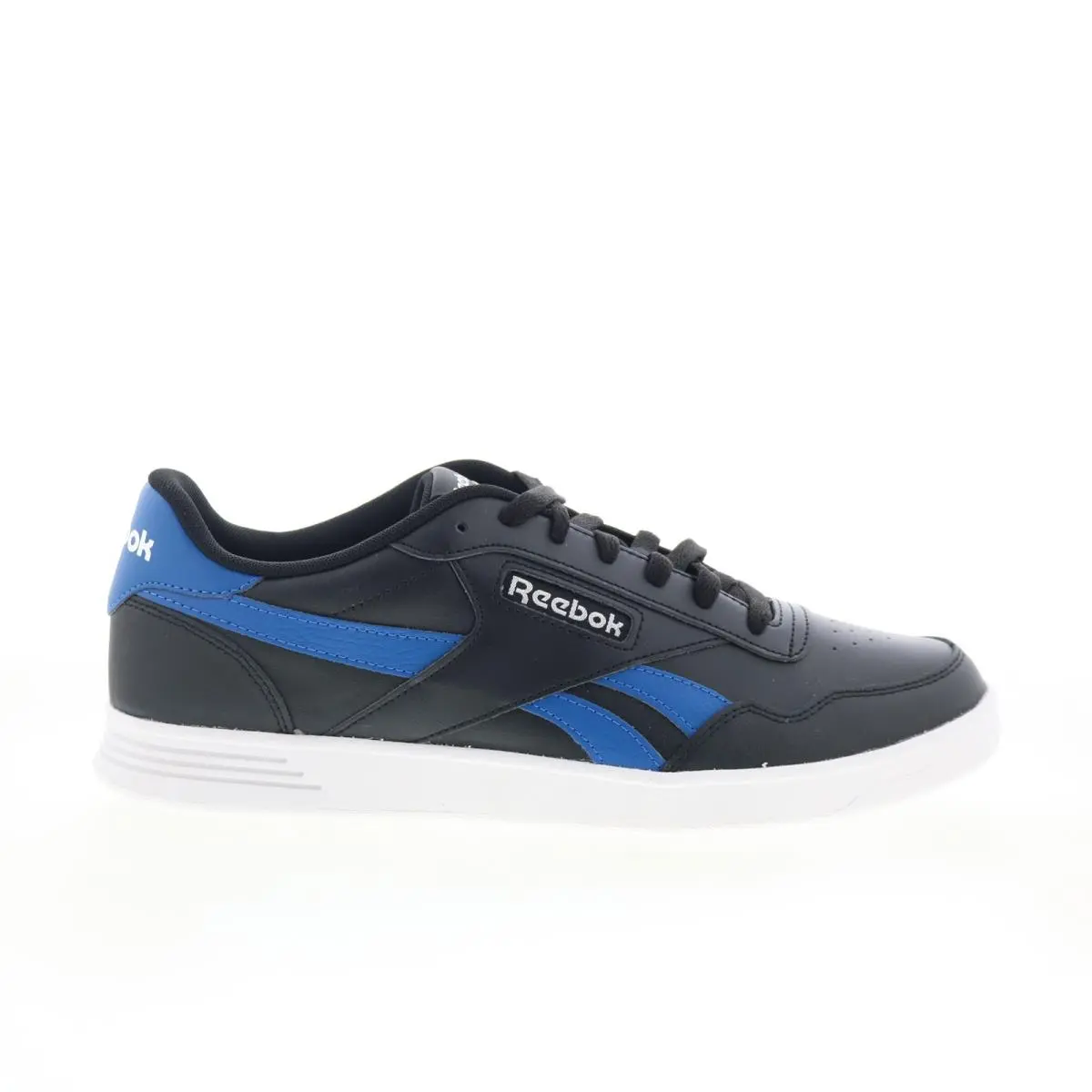 Reebok Court Advance Mens Black Leather Lace Up Lifestyle Sneakers Shoes 13