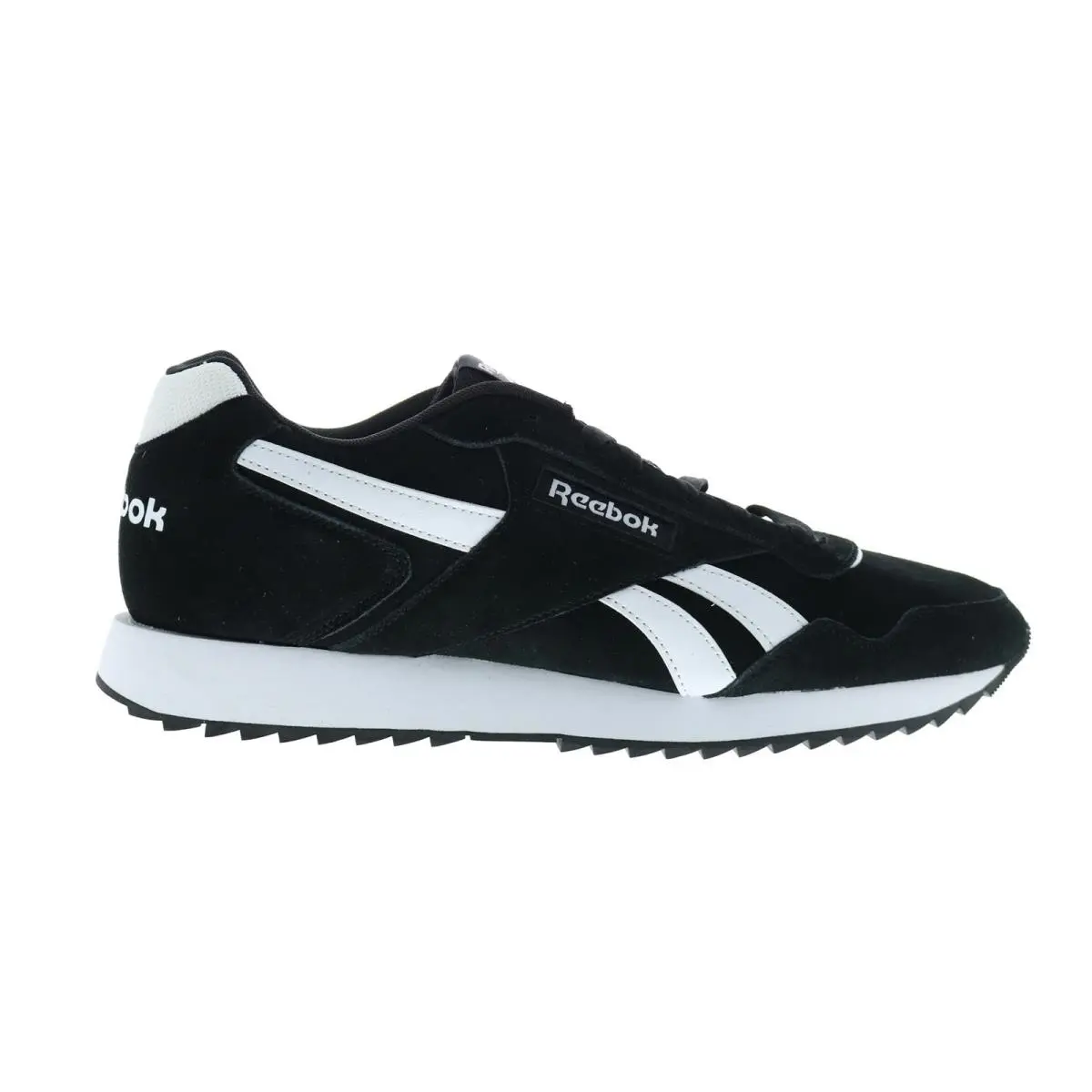 Reebok Glide Ripple Mens Black Leather Lifestyle Sneakers Shoes 11.5