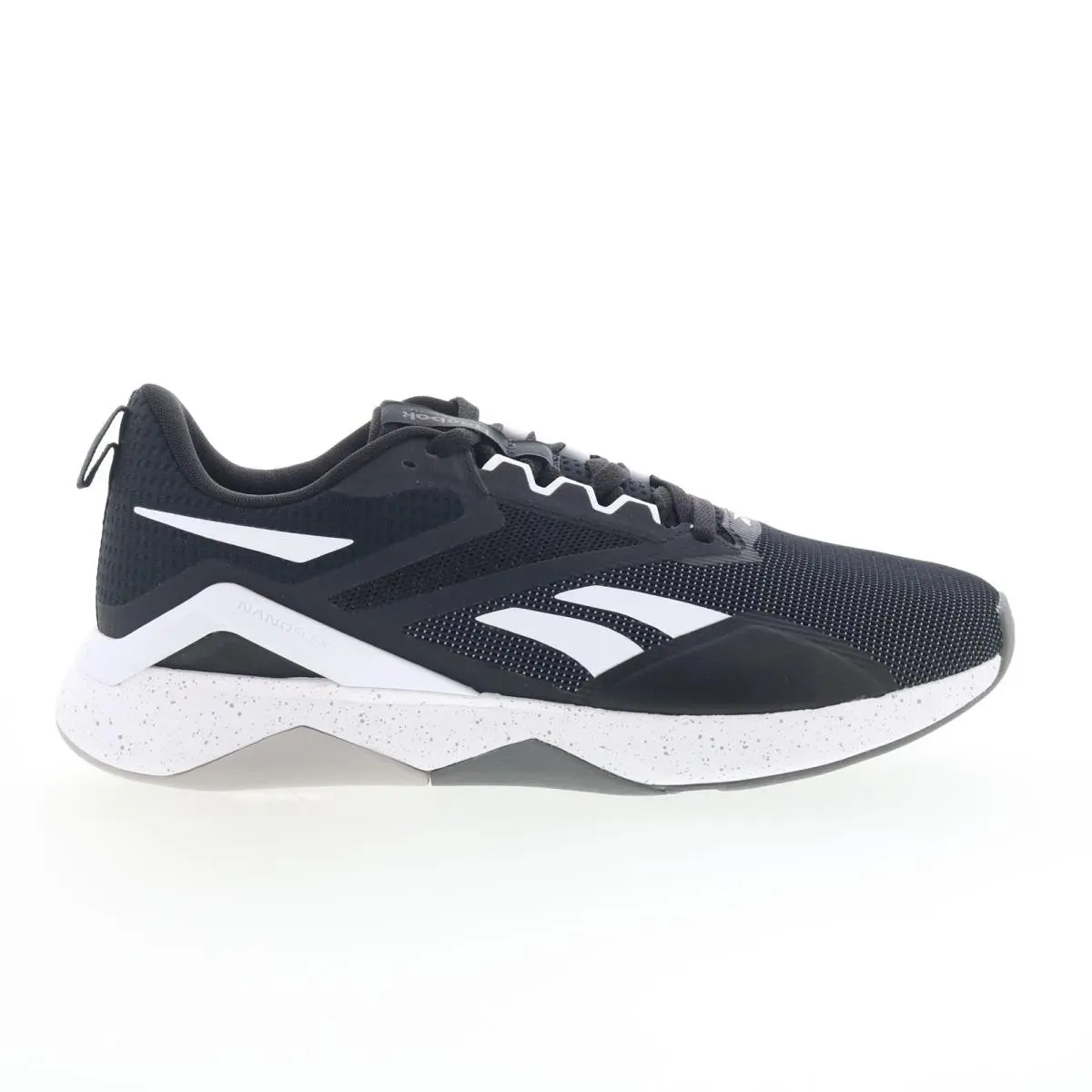Reebok Nanoflex TR 2.0 Mens Black Mesh Lace Up Athletic Cross Training Shoes 13