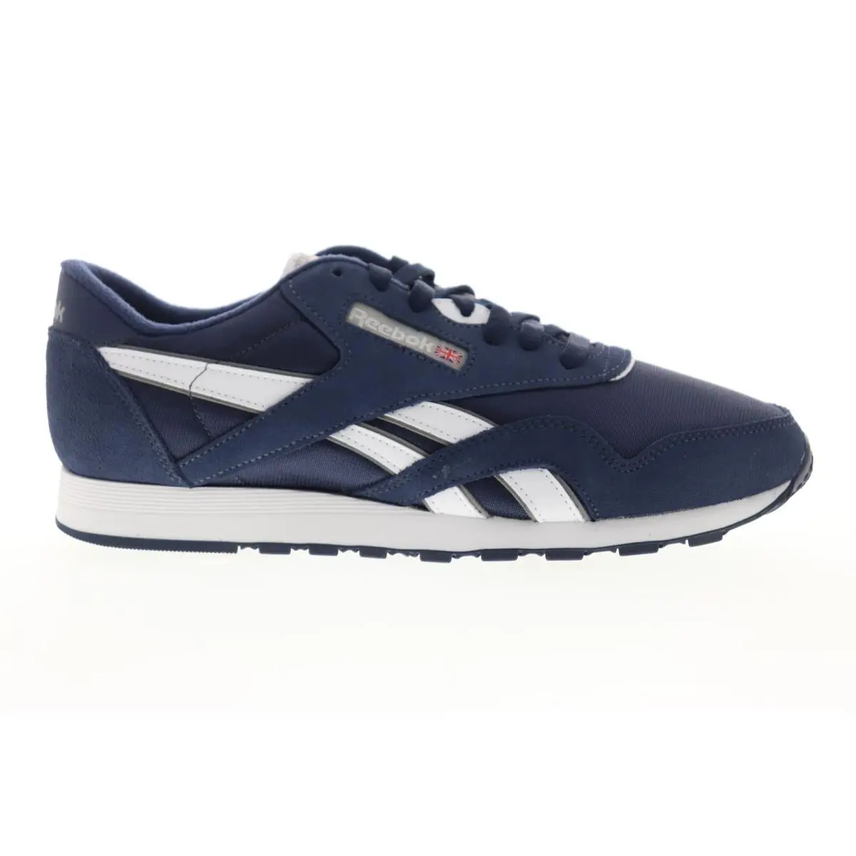 Reebok Classic Nylon Mens Blue Nylon Lace Up Lifestyle Sneakers Shoes 14