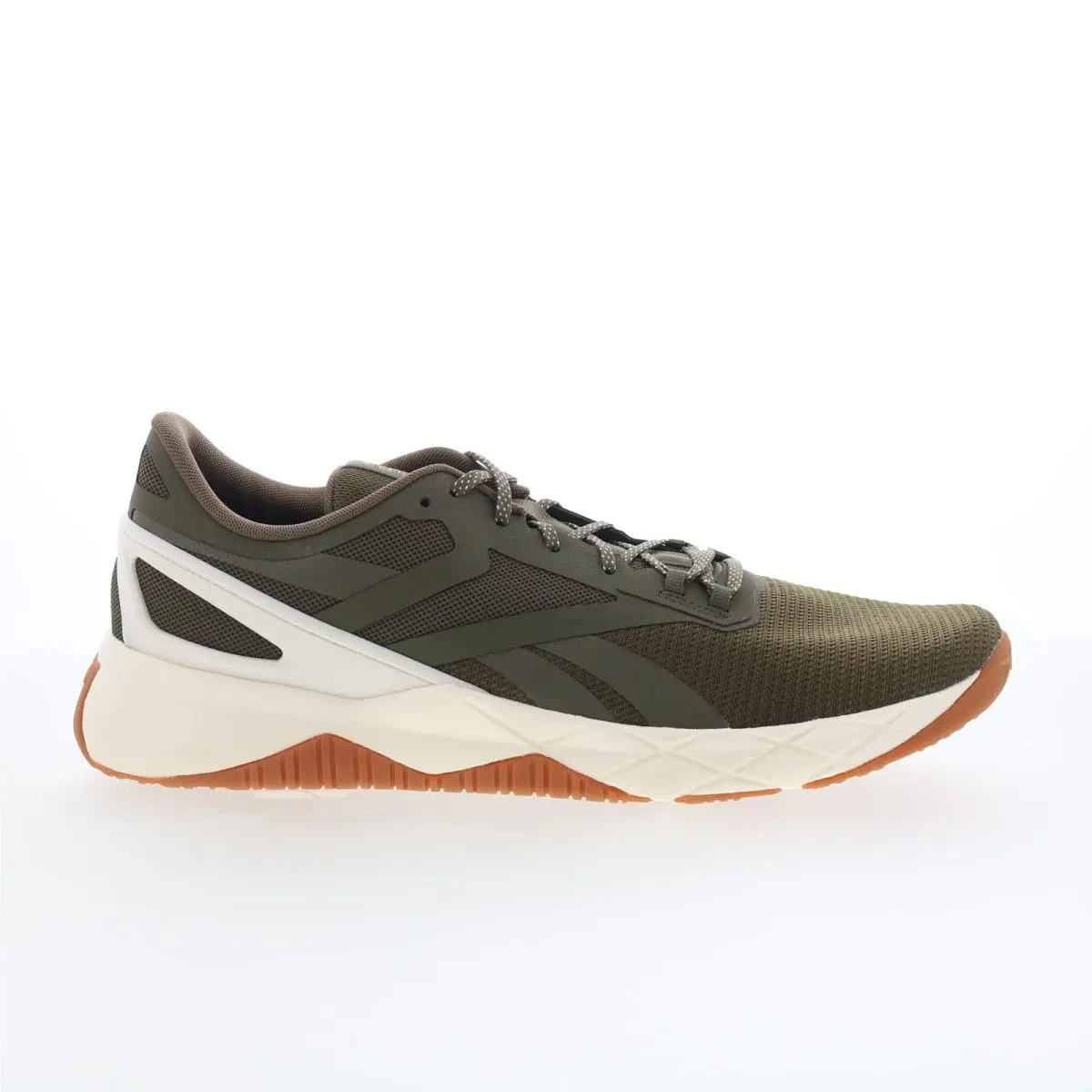 Reebok Nanoflex Tr Mens Green Mesh Lace Up Athletic Cross Training Shoes 13