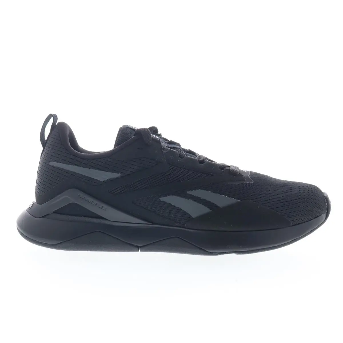 Reebok Nanoflex TR 2 Mens Black Mesh Lace Up Athletic Cross Training Shoes 13