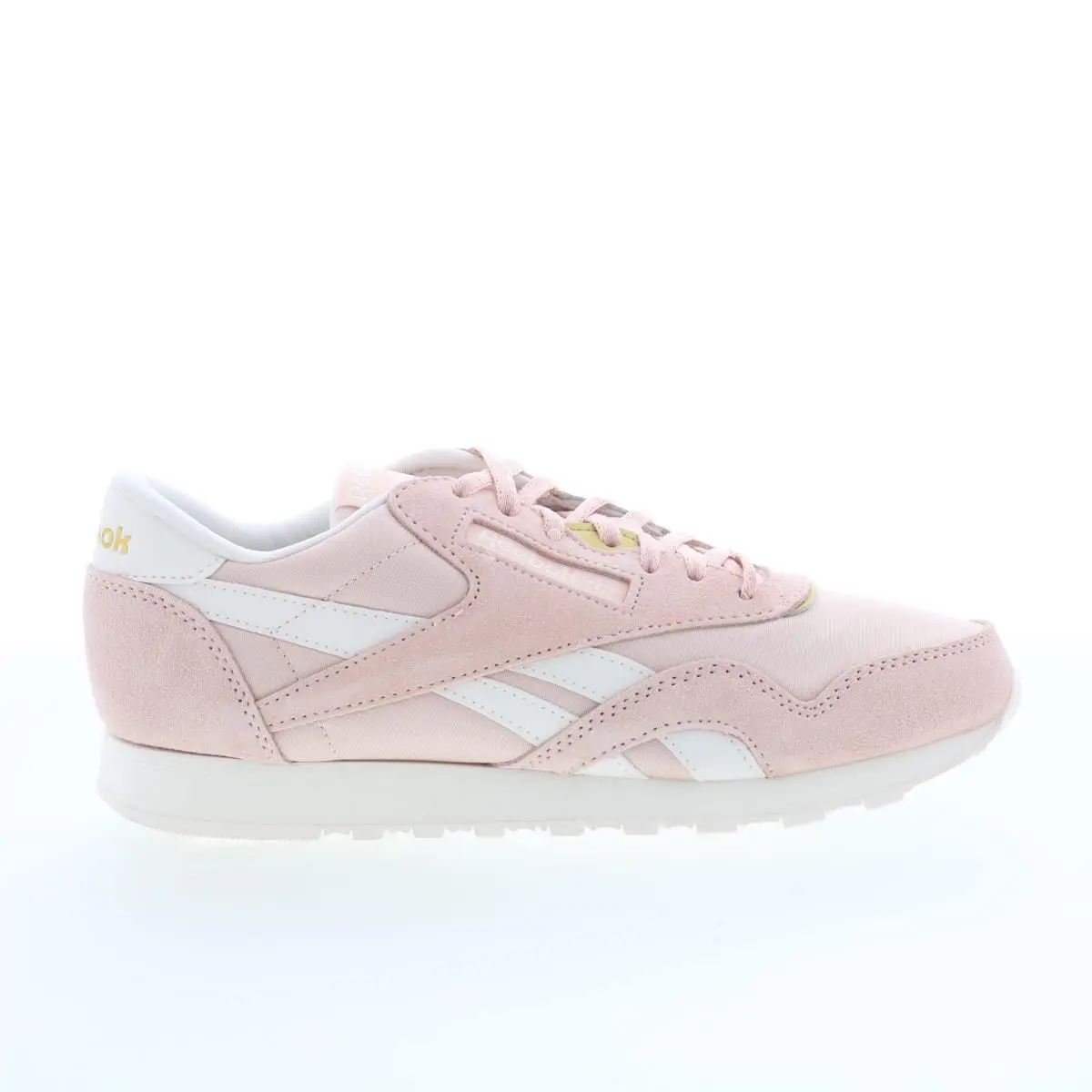 Reebok Classic Nylon Womens Pink Suede Lace Up Lifestyle Sneakers Shoes 9
