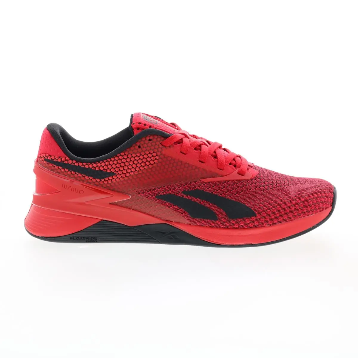 Reebok Nano X3 Mens Red Synthetic Lace Up Athletic Cross Training Shoes 12.5