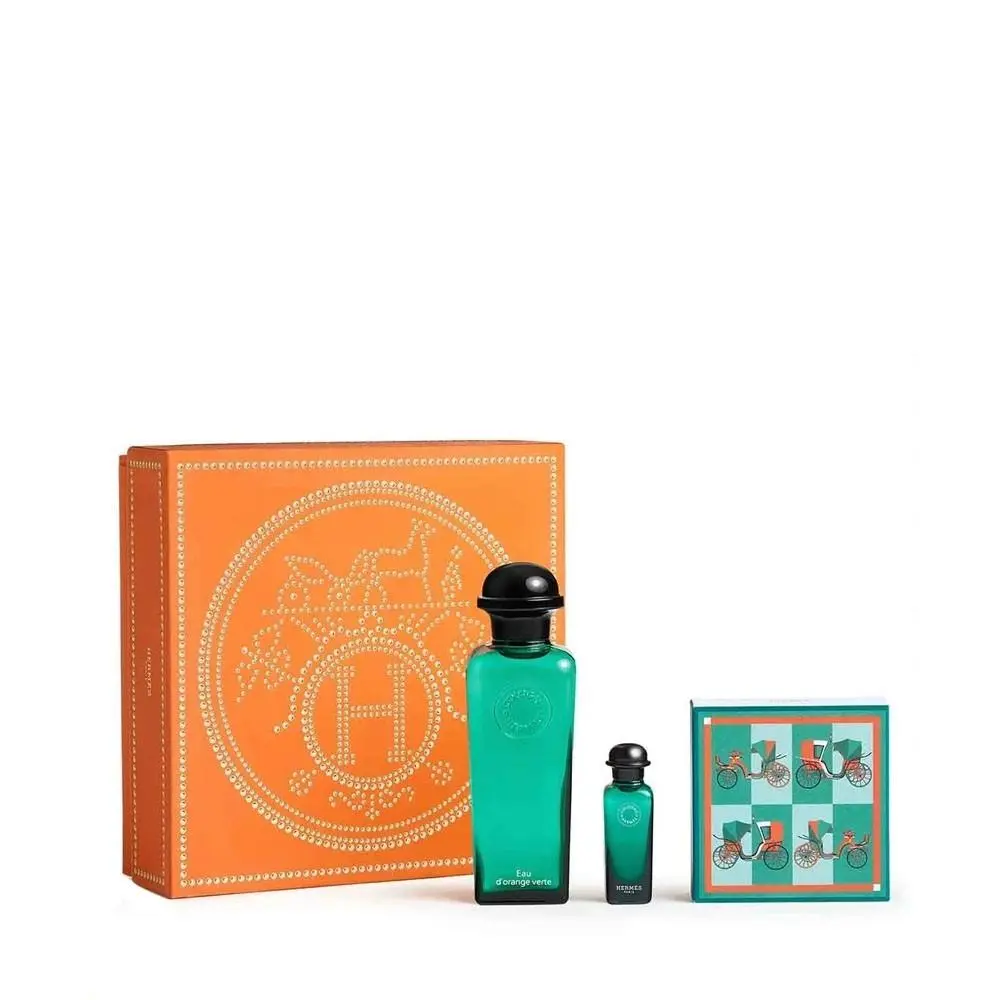 Hermes Eau D’orange Verte Eau de Cologne Spray Gift Set 100ml+7.5ml+50g Soap