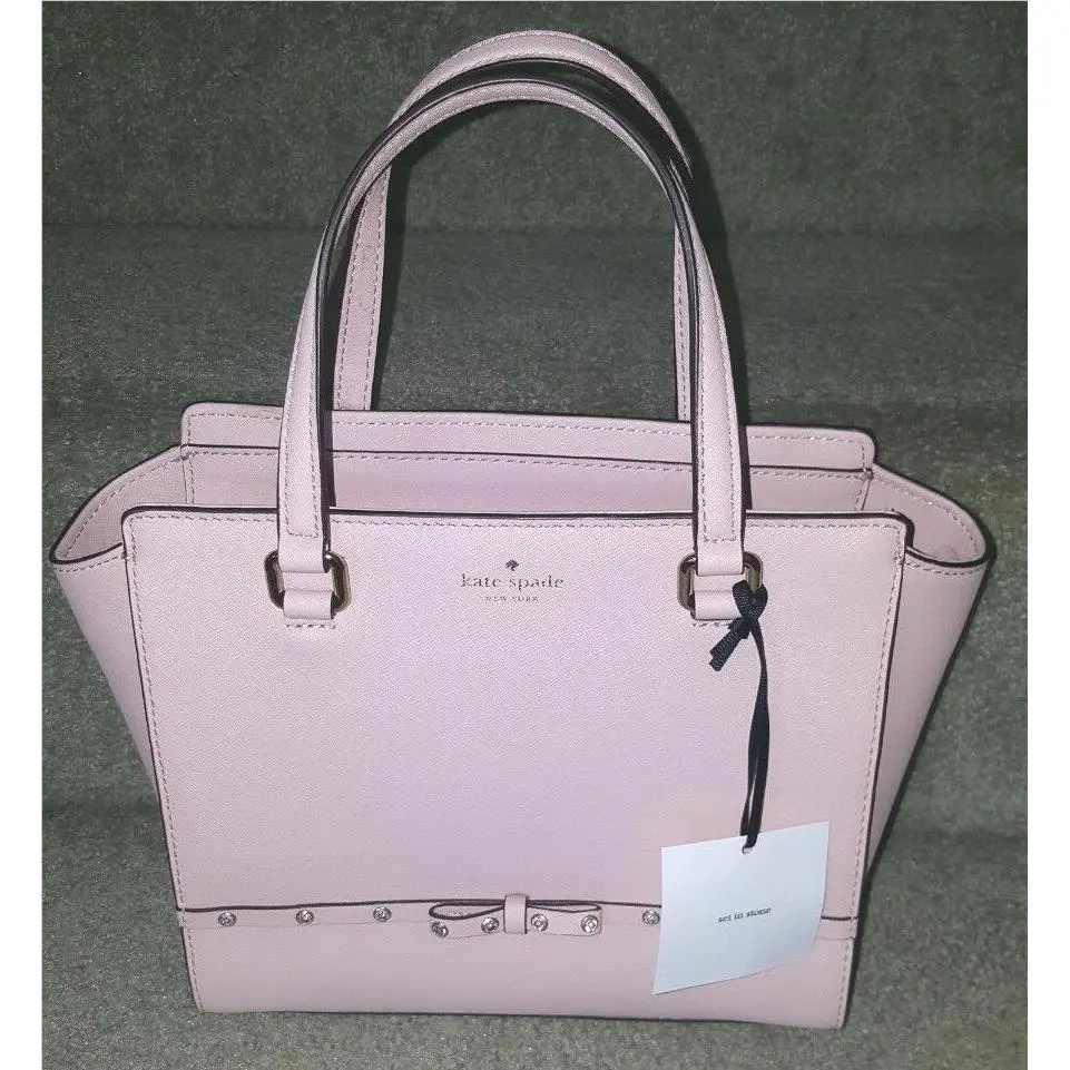York Laurel Way Jeweled WKRU5636 Leathe Warmvellum MD Satchel by Kate Spade