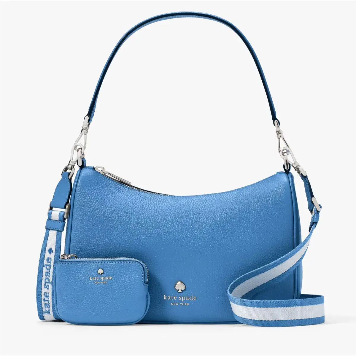 New Kate Spade Emma Medium Shoulder Bag Pebble Leather Tide Pool with Dust Bag