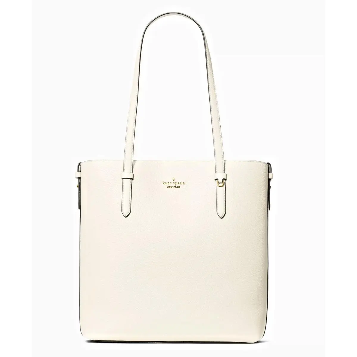 New  Juliette Pebble Leather Medium Tote Meringue with Dust Bag by Kate Spade