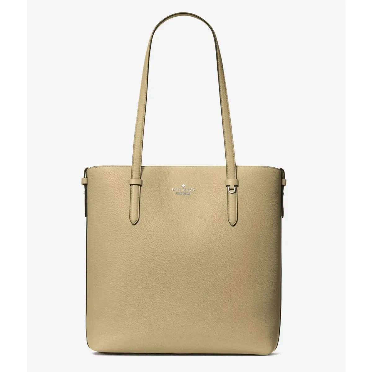 New  Juliette Pebble Leather Medium Tote Elm by Kate Spade