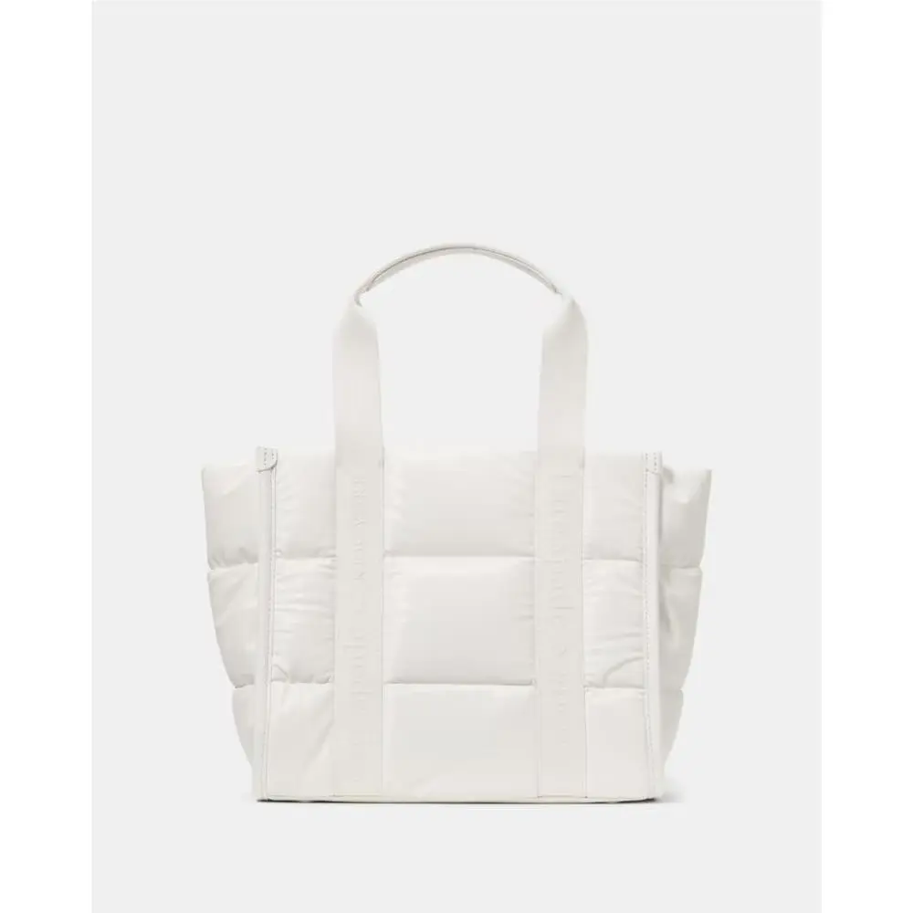 KM669 Kip Quilted Puffy Fabric Optic White Topzip Small Tote by Kate Spade