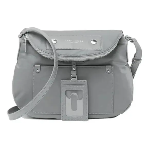 Marc Jacobs Preppy Nylon Large Natasha Crossbody Bag – Rock Grey