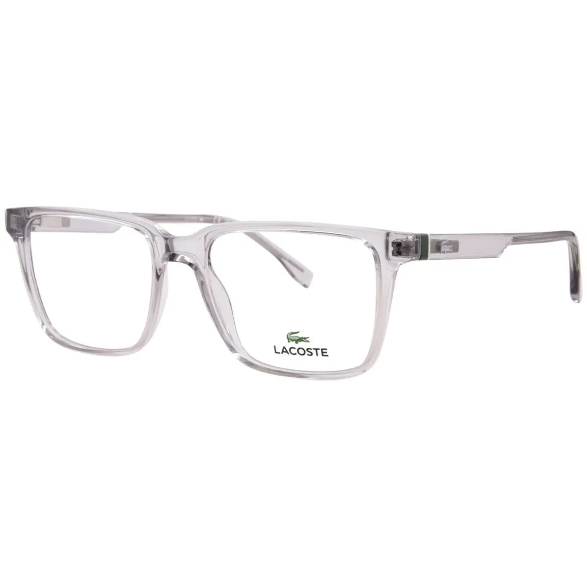 Lacoste L2963-N 035 Eyeglasses Men`s Transparent Grey Full Rim Rectangle 53mm