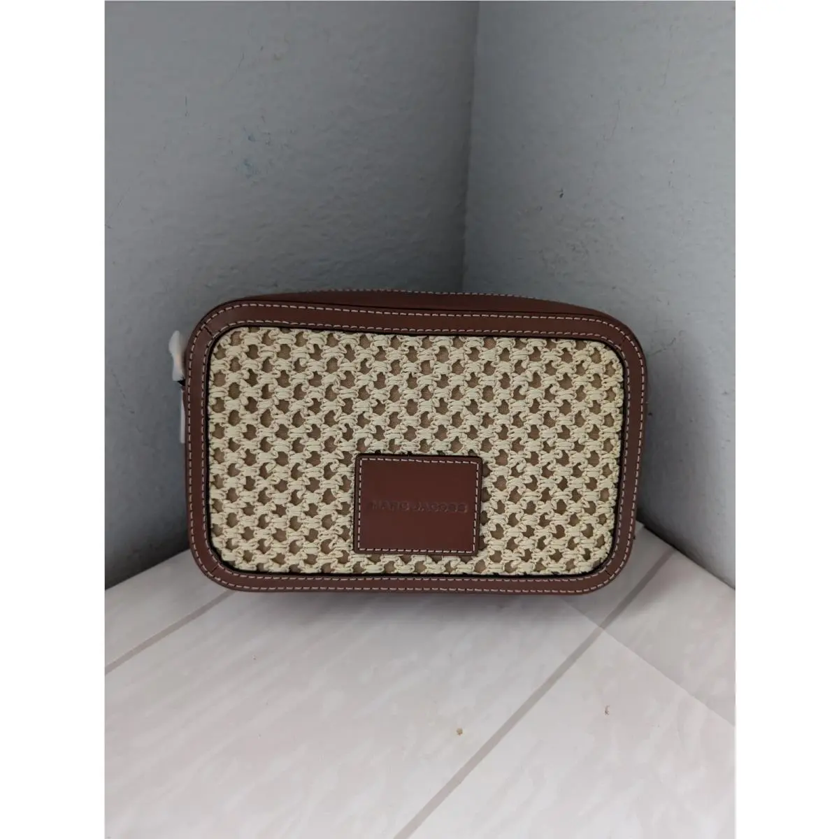 Marc Jacobs Straw Camera Crossbody Bag