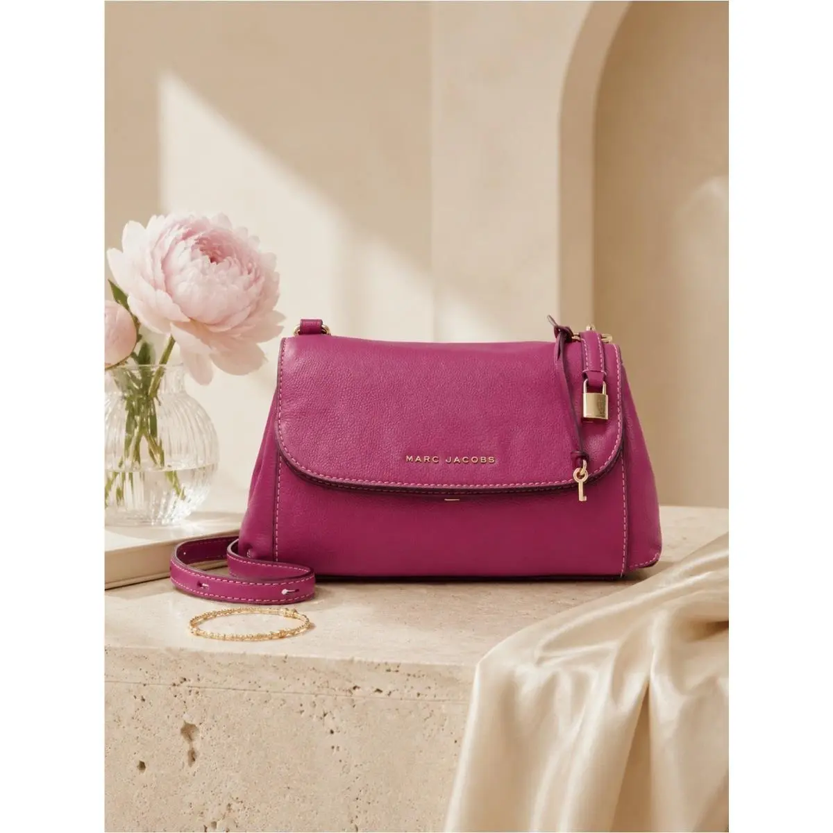 Marc Jacobs Mini Boho Grind Crossbody Shoulder Bag Rhubarb