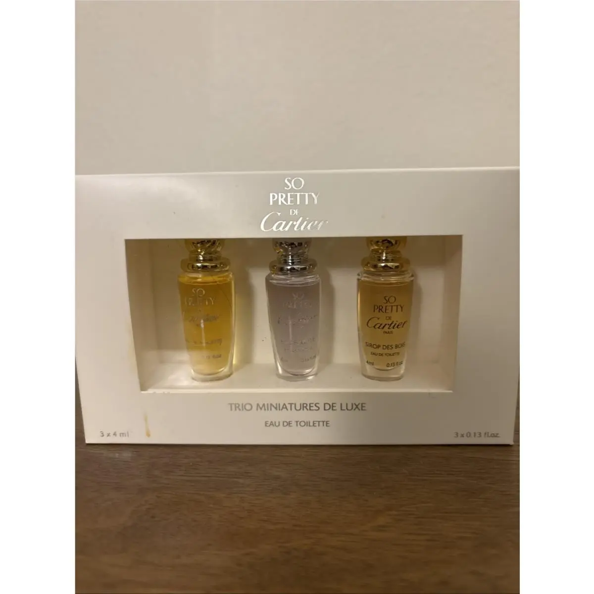 Cartier So Pretty Trio Miniatures De Luxe Eau De Toilette 3 X 0.13 Oz Rare