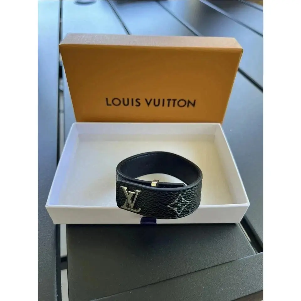 Louis Vuitton LV Slim Bracelet Monogram Eclipse Black/ with Seald Box