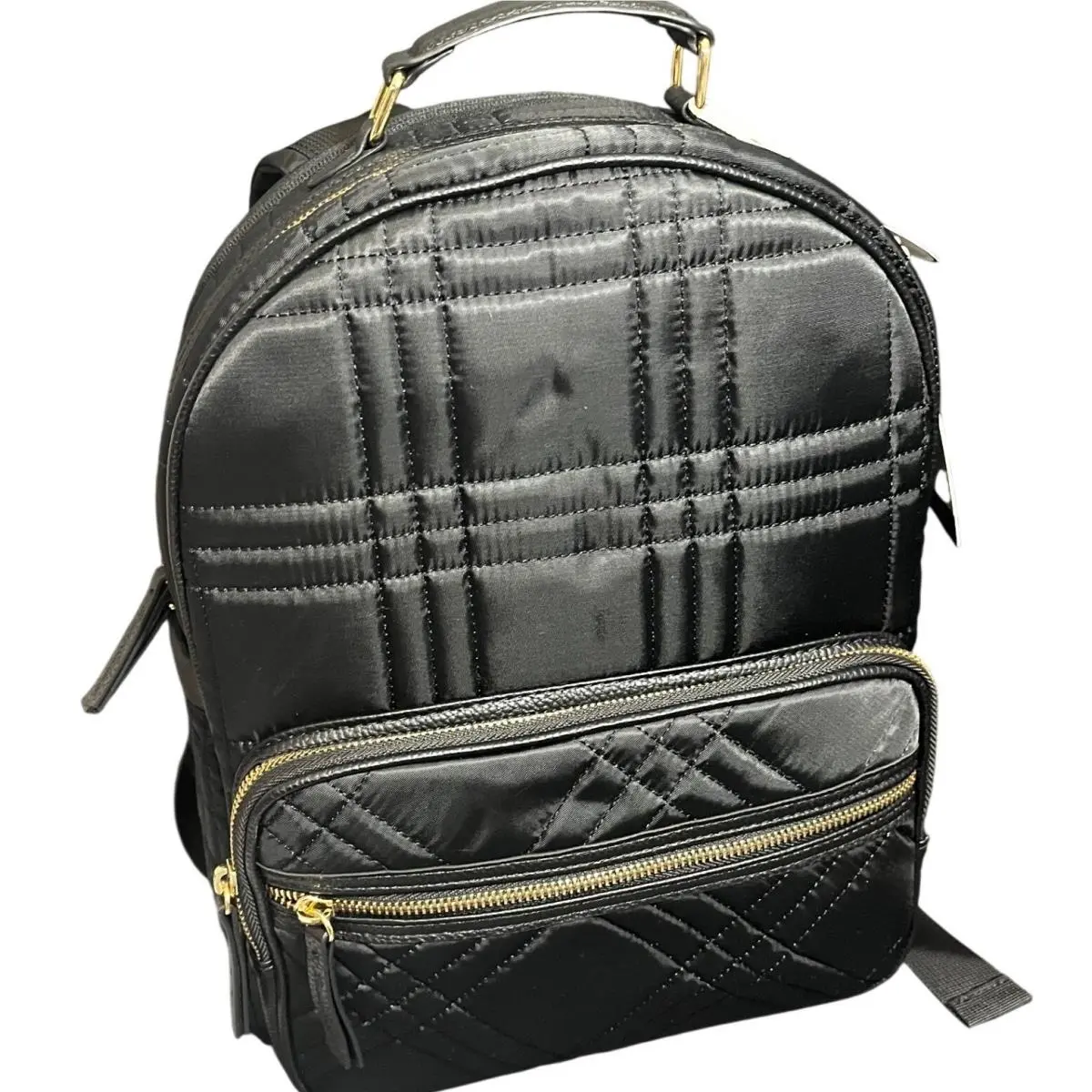 Tommy Bahama Black Quilted Everyday Backpack Adventure Travel Bag Luggage