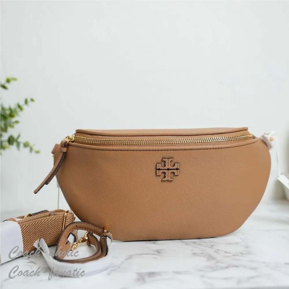 Thea Leather Belt Bag Fanny Pack Tiramisu by Tory Burch