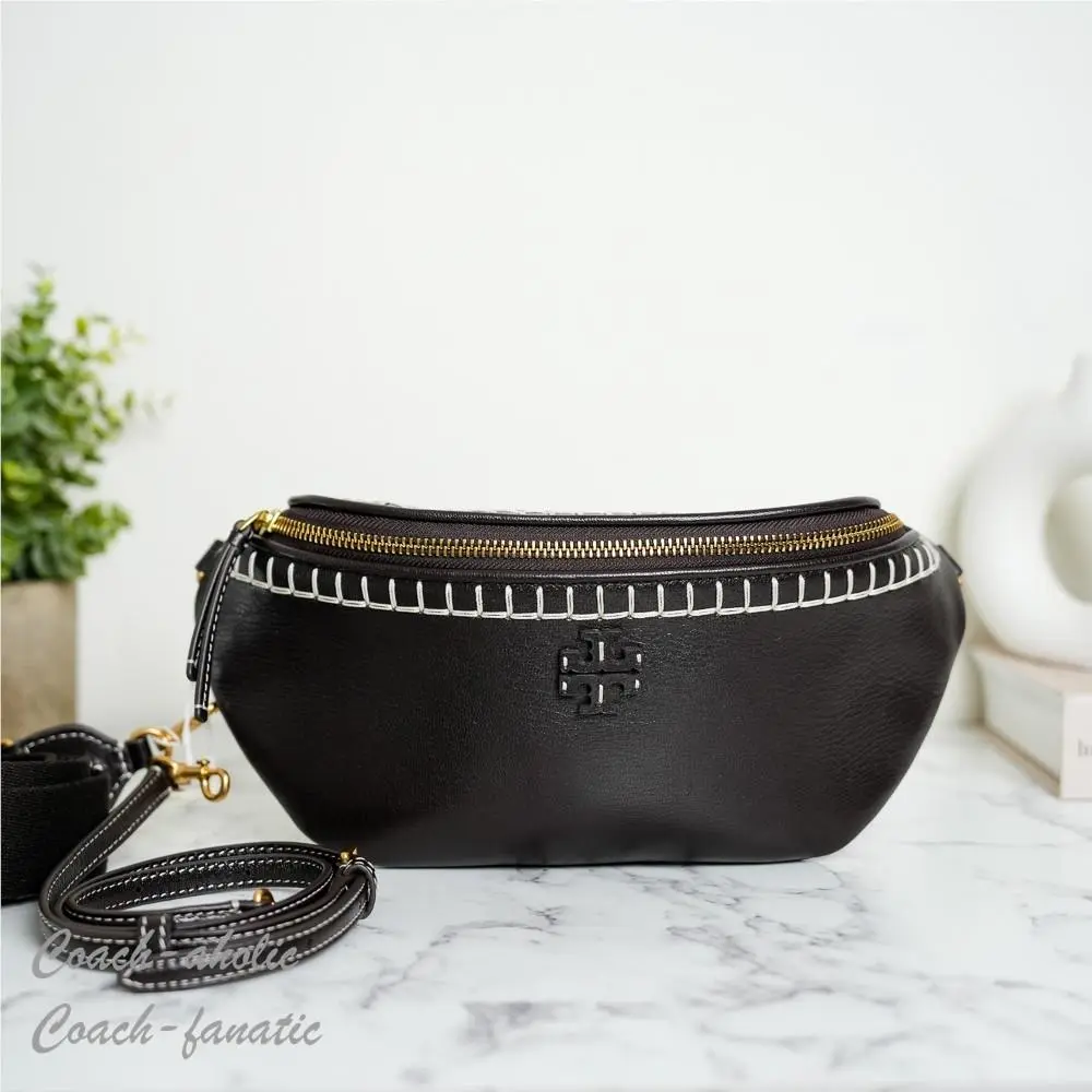 Thea Leather Belt Bag Fanny Pack Whipstitch by Tory Burch