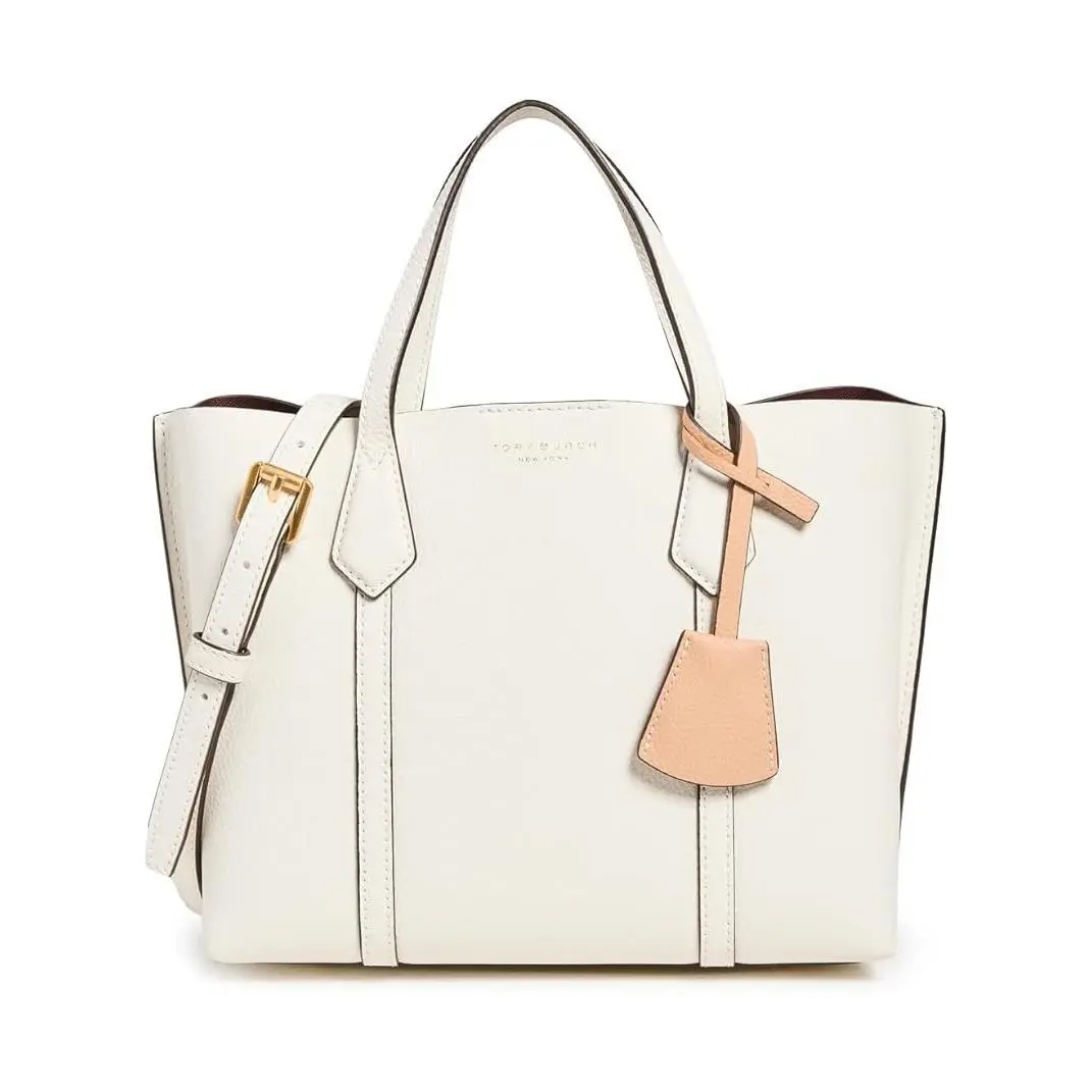Tory Burch Perry Small Leather Tote – Ivory