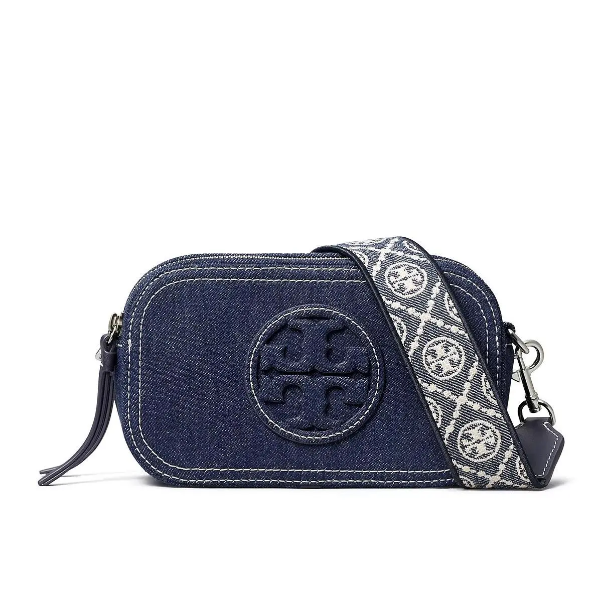 Tory Burch Mini Miller Denim Crossbody Bag