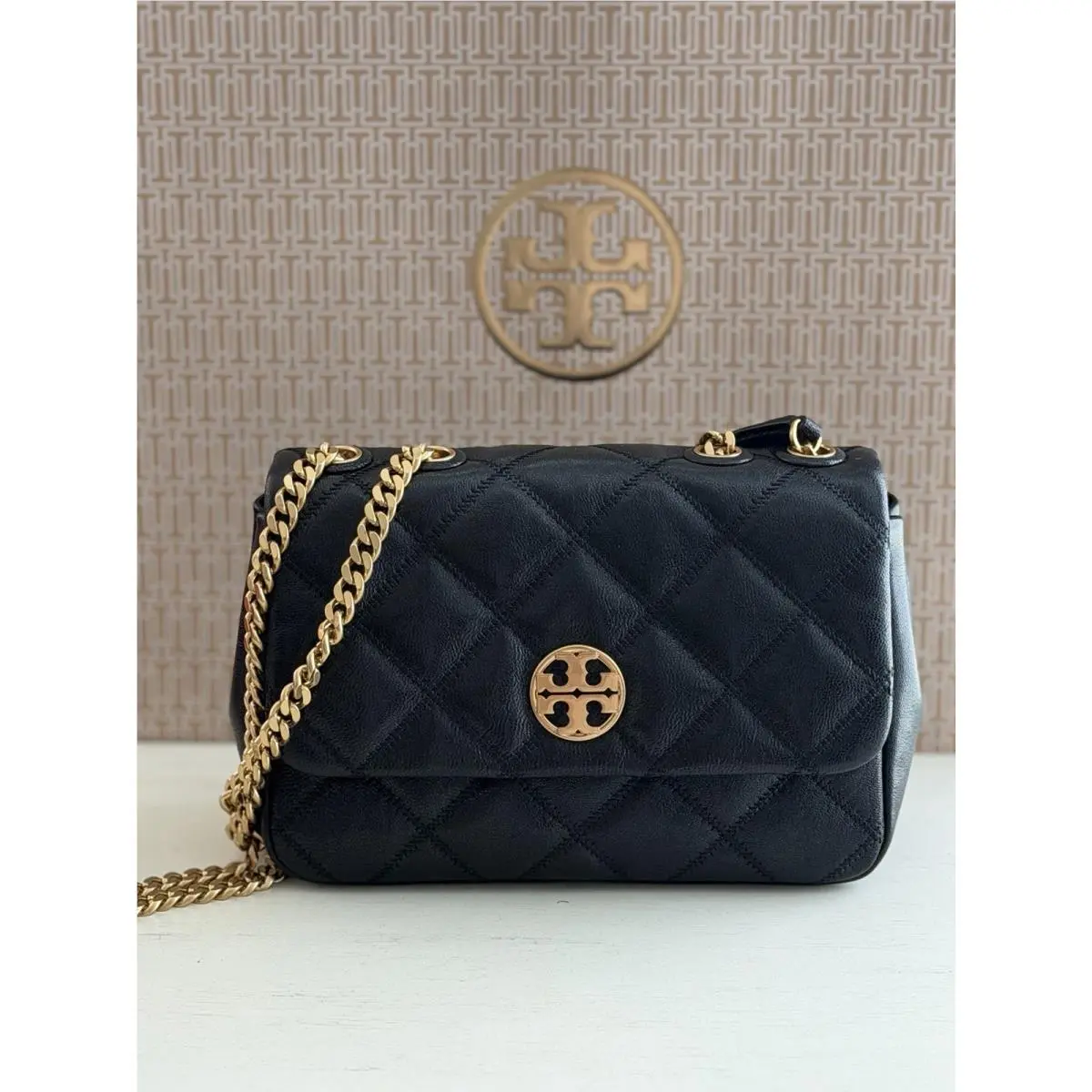 Tory Burch Willa Black Small Shoulder Bag Black