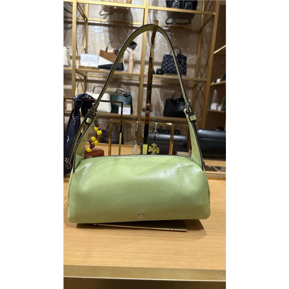 Tory Burch Rory Glazed Shoulder Bag 182691 Frond Color