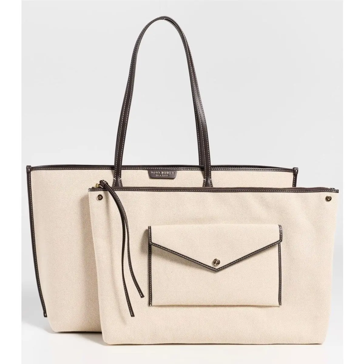 Tory Burch Perry Canvas Tote IN Natural