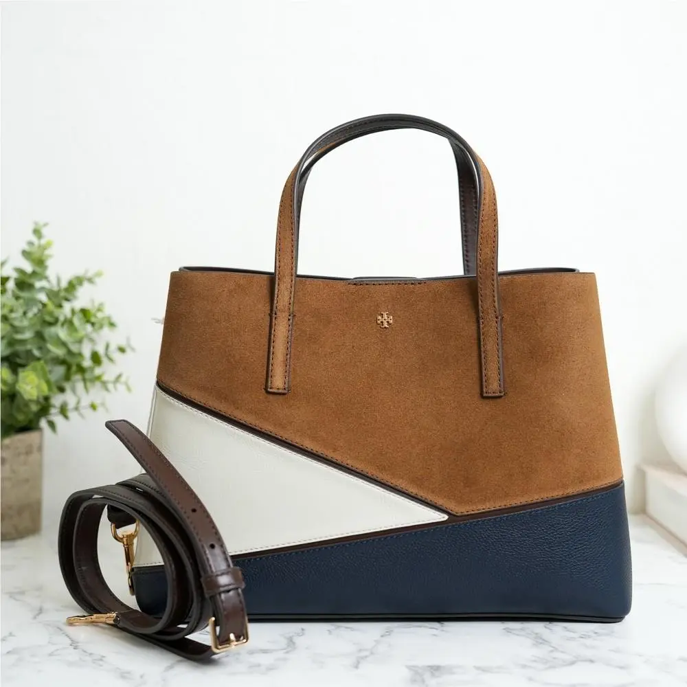 Tory Burch Blake Patchwork Small Tote Satchel Crossbody 182394