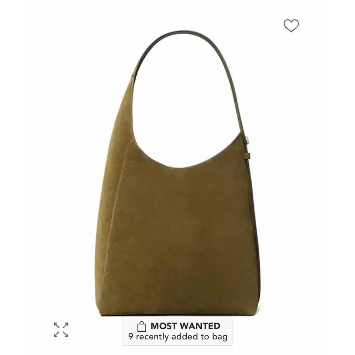 Tory Burch Romy Hobo Deep Olive Suede Leather 175320