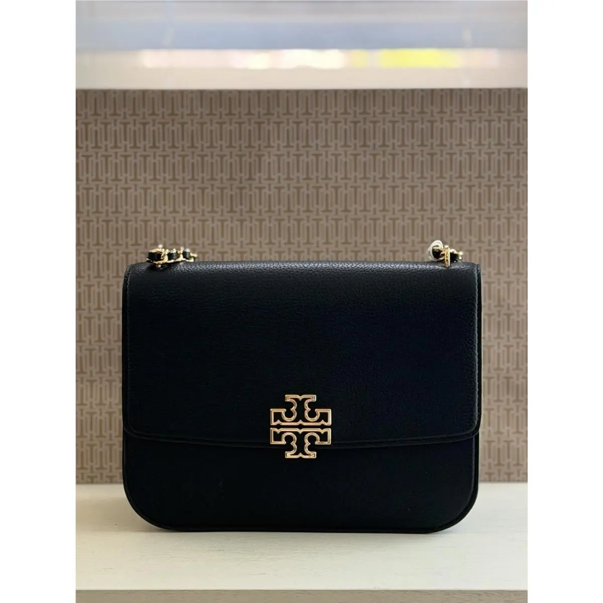 Tory Burch 138724 Britten Medium Adjustable Shoulder Bag Leather in Black